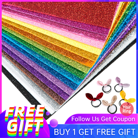 A4 10pcs Foamiran Glitter Foam Paper DIY Kraft Sponge Paper Gold Powder Glitter Handmade Paper Crafts Wedding Party Supplies ► Photo 1/6