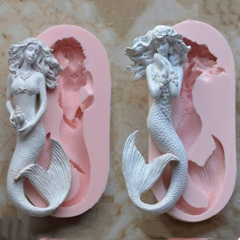 4 Styles New Mermaid Silicone Cake Mold Fishtail Chocolate Fondant Mould Birthday Wedding Decoration DIY Tools K789 ► Photo 1/6