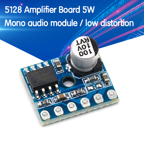 5128 Amplifier Board 5W Class D Digital Amplifier Board Mono Audio Module Low Distortion ► Photo 1/6