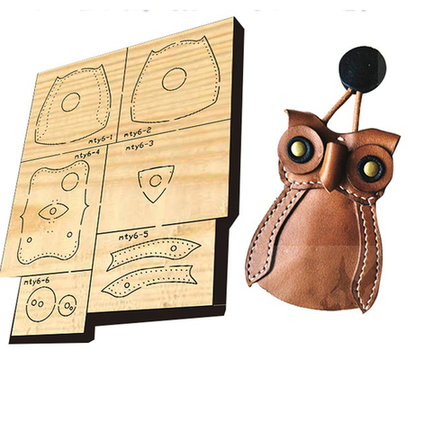 106x75mm DIY leather craft owl design key bag die cutting knife mold metal hollowed punch tool blade ► Photo 1/2