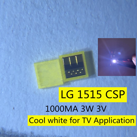 100pcs For LG Innotek LED LCD Backlight TV Application LED Backlight 3W 3V CSP 1515 1616 Cool white for TV Application ► Photo 1/2