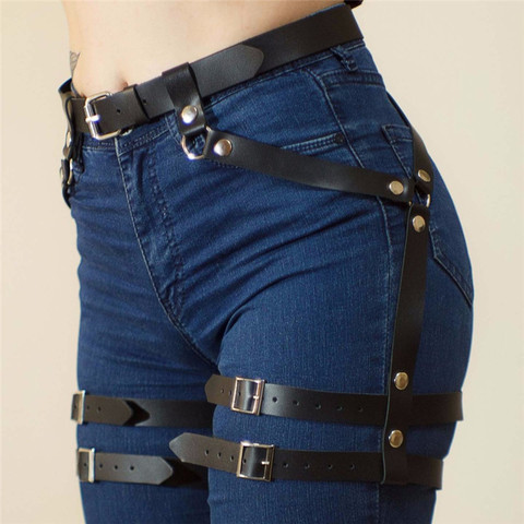 Harness Belt Fashion Leather, Leather Belt Woman Bondage