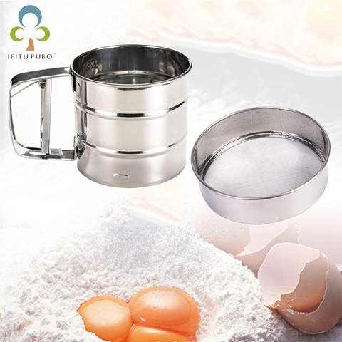 Portable Cake Net Sieve Flour Sieve Filter Sieve Hand-held Flour Sieve Hand-pressed Flour Sieve Baking Tool LXX ► Photo 1/5