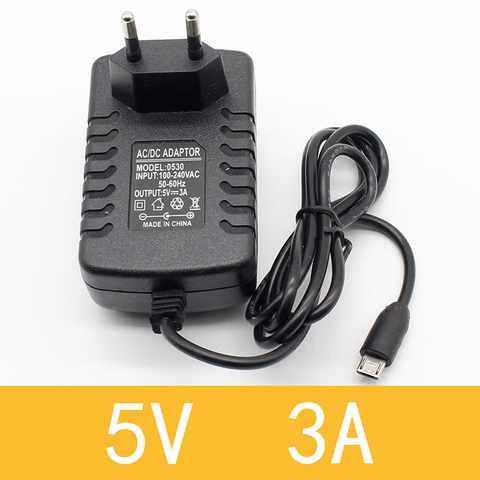 1pcs high quality 5v 3a Micro Usb Ac/dc Power Adapter EU Plug Charger Supply 5v3a For Raspberry Pi Zero Tablet Pc ► Photo 1/4