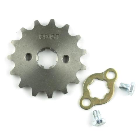 Front Engine 420# 17mm 20mm 10T 11T 12T 13T 14T 15T 16T 17T 18T 19T Teeth Chain Sprocket With Retainer Plate Locker ► Photo 1/6