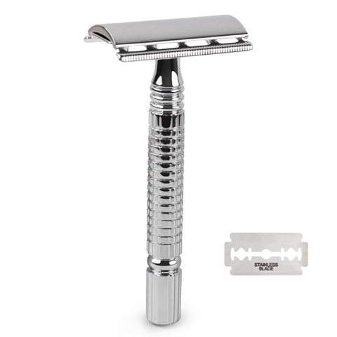 Double Edge Razor Wet Shaving For Men Women Classic 3-Piece Stainless Steel Safety Razor ► Photo 1/6