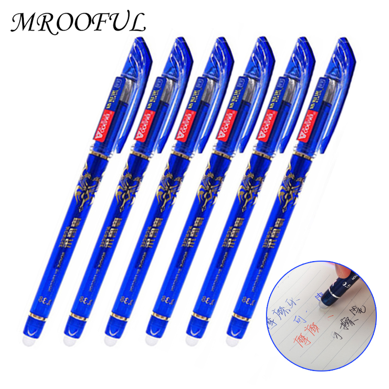 3/4/6Pcs Erasable Pen Cute Animal Pen Blue Black Red Washable Handle  Erasable Gel Pen for Office School Writing Tools Stationery - Price history  & Review | AliExpress Seller - MROOFUL Official Store 