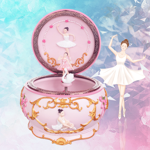 Romance Teenage Ballerina Dancing Girl Music Box Swan Lake Luminous Musical Box Wedding Christmas for Girlfriend Gift Home Decor ► Photo 1/6