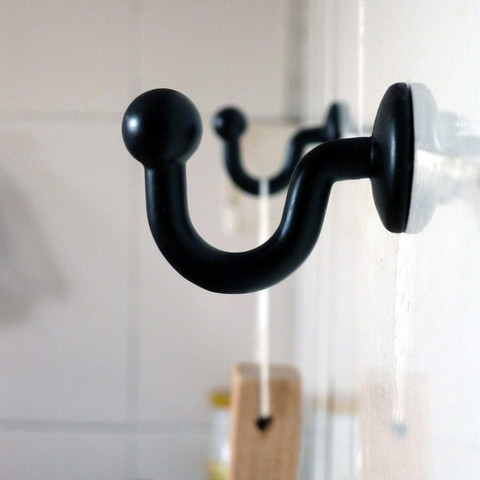 1Pcs European curtain holder wall hook Hanger Holdback Window Curtain Accessories white black ► Photo 1/6
