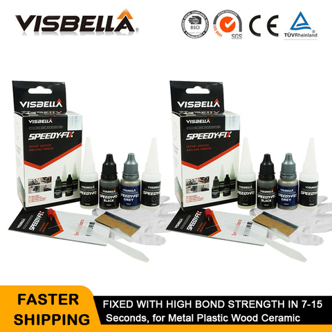 Visbella 2pcs 7 Second Speedy Fix Quick Bonding Adhesive Powders for Metal Steel Plastic Wood Ceramic Repair Glue Reinforcing ► Photo 1/6