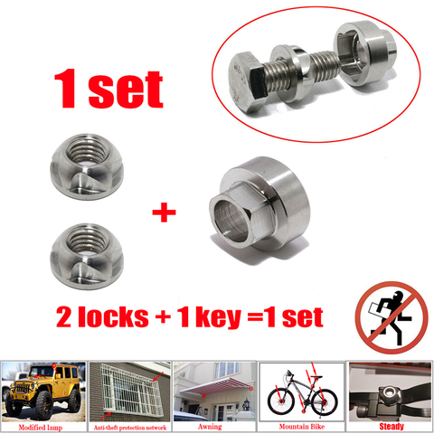 Security Anti Theft Screws Nuts M6 M8 M10 M12 304Stainless Steel Mountain Bike Awning Screw cap For Car Styling LED Lights ► Photo 1/6