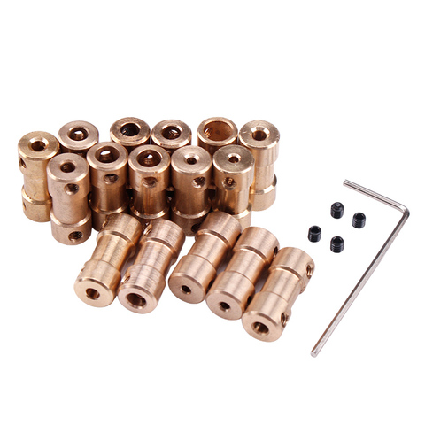 1pcs 2mm/2.3mm/3mm/3.17mm/4mm/5mm/6mm Brass Connecting Shaft Motor Drive Connector Bronze Rigid Coupling Coupler Sleeve ► Photo 1/6