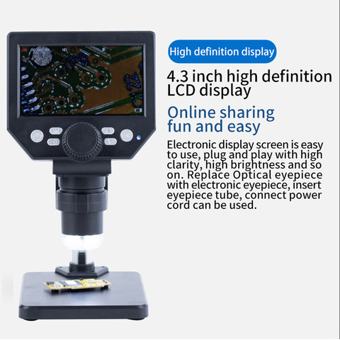 G1000 Digital Microscope Camera  Electronic Microscope 4.3 Inch LCD Display 8MP 1-1000X Continuous Amplification Magnifier ► Photo 1/6