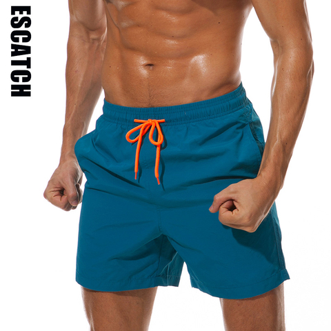 ESCATCH Mens Swimwear Swim Shorts Trunks Beach Board Shorts Swimming Pants Swimsuits Mens Running Sports Surffing shorts ► Photo 1/6