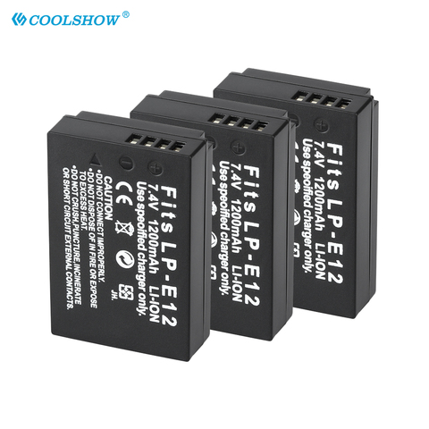 Camera Battery LP-E12 LPE12 LP E12 for Canon Rebel SL1 100D Kiss X7 EOS-M EOS M M2 EOS M10 M50 M100 1200mAh Batteries ► Photo 1/6