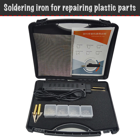 Plastic parts repair machine, hot stapler, plastic soldering, plastic soldering iron, soldering iron 50 W (set) ► Photo 1/6