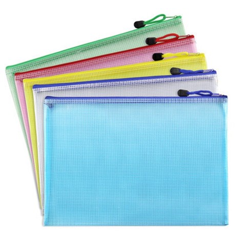 A3/A4/A5/A6 Grid Transparent Document Bag Waterproof PVC Zipper Student Stationery Pouch Filing Products Bag Office Supplies ► Photo 1/5
