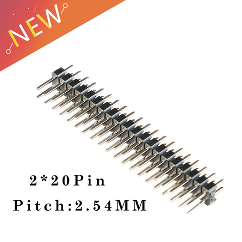 10pcs/lot 2x20 Pin Pitch 2.54mm Break-away Dual Male Header Pin for Raspberry Pi Zero GPIO ► Photo 1/3