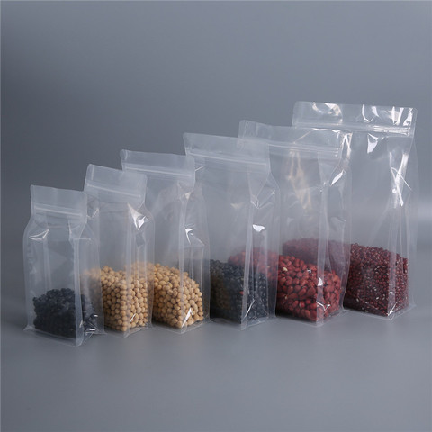 StoBag 50pcs Transparent Ziplock Bag Eight Side Seal Tea Bag Dried Fruit Tea Tea Biscuit Food Nut Snack Packaging Supplies ► Photo 1/6