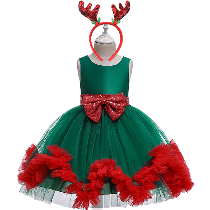 Gown Christmas Costume For Baby Girls Autumn Winter Clothes Kids Wedding Dress Girl Cheap Princess Costume Children Dresses ► Photo 1/6