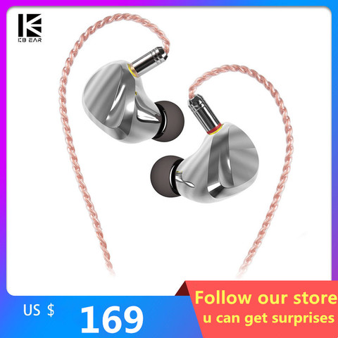 New TRI I3 Flat Diaphragm+Composite 8MM Dynamic Driver+Balanced Armature Driver Hybrid In Ear Earphones HIFI DJ Metal Earphone ► Photo 1/6