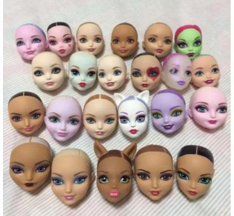 Collection Monsters Doll Head with Makeup Heads No Hair Bald Head Quality Doll Head Girl Dressing DIY Toy Parts Big Eyes ► Photo 1/5