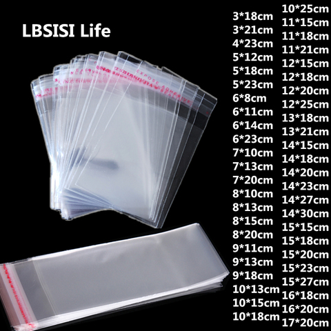 LBSISI Life Clear Packaging Bags Plastic Candy Cookie Sock Jewelry Packing Cake Bag Christmas Wedding Decoration ► Photo 1/6