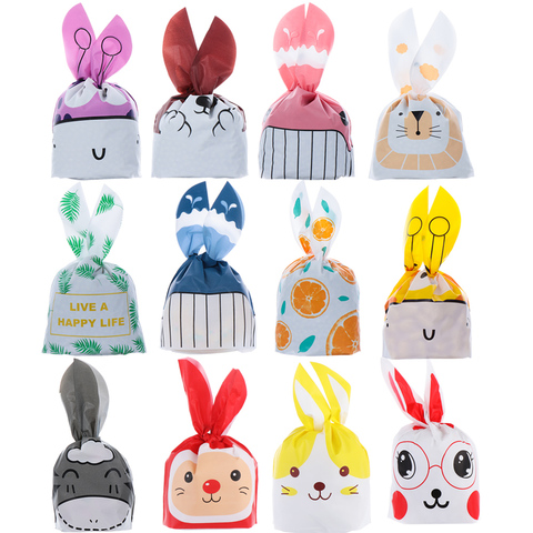 10PCS/Pack Cute Bunny Ear Cookie Bags Package Pocket Event Party Supplies Snack Decoration Easter Rabbit Candy Biscuit Gifts Bag ► Photo 1/6