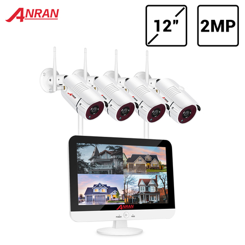 ANRAN Video Surveillance Kit 1080P WIFI CCTV System 12-inch Monitor NVR CCTV Camera Security System Waterproof Night Vision APP ► Photo 1/6