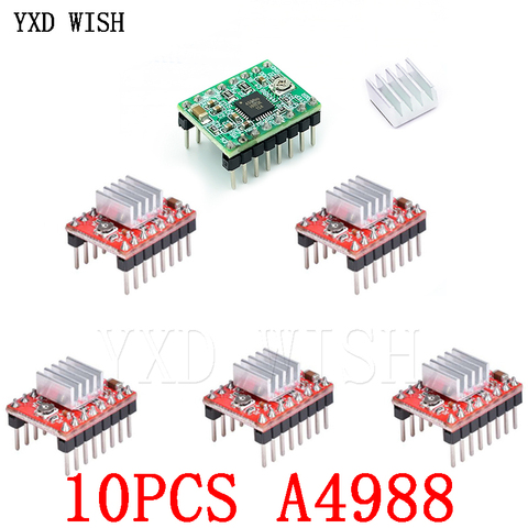 10pcs 3D Printer Parts A4988 DRV8825 Stepper Motor Driver With Heat sink For SKR V1.3 1.4 GTR V1.0 RAMPS 1.6 MKS GEN V1.4 board ► Photo 1/3