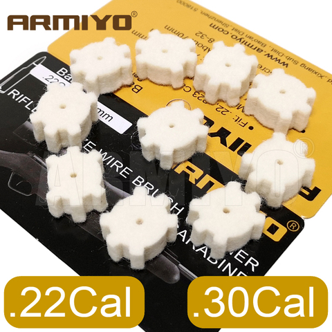 Armiyo .22Cal 5.56mm .30Cal 7.62mm ar Chamber Mop Cleaning Pads Wool Felt Gun Brush Cleaning Kit Swabs Hunting Accessories ► Photo 1/3