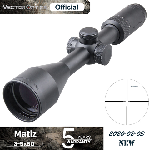 Vector Optics Matiz 3-9x50 Riflescope 25.4mm 1 Inch Hunting Optical Rifle Scope 11 Levels Red Illumination Tested On .223 5.56mm ► Photo 1/6