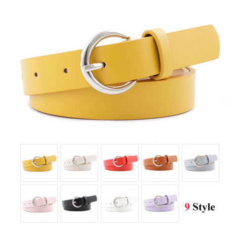 Women's imitation leather pin buckle small belt female dress with sweater thin waistbelt fashion youth wild Korean student belt ► Photo 1/6