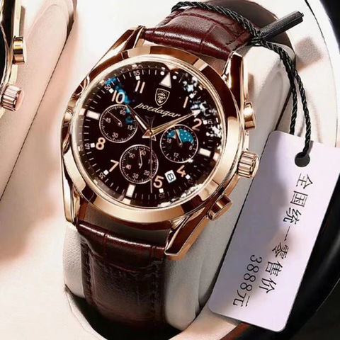 2022 Men Watch Luxury Top Brand POEDAGAR Sport Business Rose Gold Watches Mens Waterproof Quartz Clock Watches Relogio Masculino ► Photo 1/6