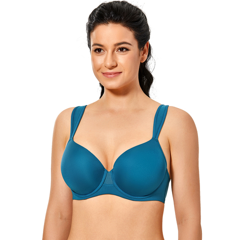 Women's Seamless Lightly Lined Comfort Strap Underwire Contour Bra Plus Size ► Photo 1/6