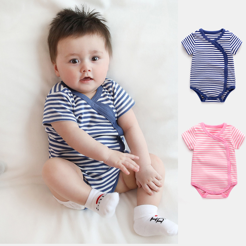 Baby Romper Infant Boys Girls Toddler Bodysuit Casual Striped Jumpsuit Clothes 