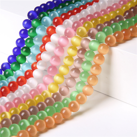 4/6/8/10/12mm Grade AA Round Cat Eye Beads Loose Glass Spacer Charm Beads For Jewelry Making Bracelet Necklace Earring Wholesale ► Photo 1/6