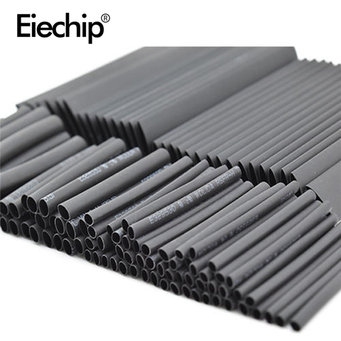 127pcs/lot Heat Shrink Tubing 7.28m 2:1 Black Tube Car Cable Sleeving Assortment Wrap Wire Kit termoretractil Polyolefin Tubing ► Photo 1/6