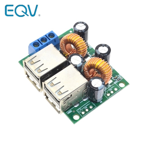 4-USB Port Step-down Power Supply Converter Board Module DC 12V 24V 40V to 5V 5A For MP3/MP4 Phone Car Equipment ► Photo 1/6