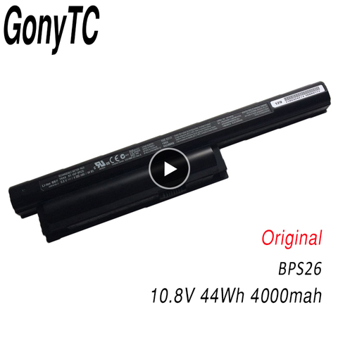 Original Battery For Sony For Vaio BPS26 VGP-BPL26 VGP-BPS26 BPS26A SVE141 SVE14A SVE15 SVE17 Laptop Li ion 6Cells Genuine ► Photo 1/6