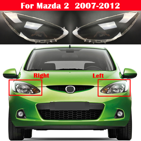 Car Headlight Shell Lamp Shade Transparent Cover Headlight Glass Headlamp Lens Cover For Mazda 2 2007-2012 ► Photo 1/6