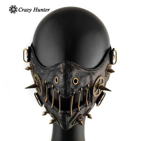 Men/Women Steampunk Retro Gothic Leather Mask Cosplay Gears Mask ► Photo 1/5