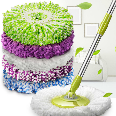 5PCS Mop Head Rotating Cotton Pads Replacement Cloth Spin for Wash Floor Round Squeeze Rag Cleaning Tools Household Microfiber ► Photo 1/1