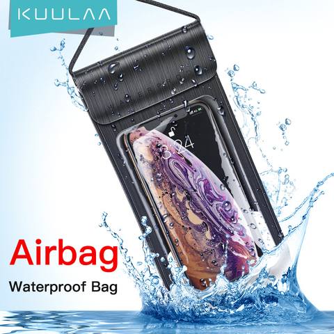 KUULAA Waterproof Phone Pouch Underwater Phone Bag Case Swimming Diving Phone Case Bag for Xiaomi iPhone Huawei Samsung ► Photo 1/6