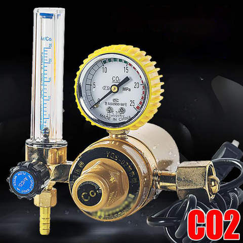 Electrical Heated Carbon Dioxide Meter Pressure Reducer, 36V 110V 220V, CO2 Pressure Regulator Valve CO2 Flow Meter Gauge ► Photo 1/2