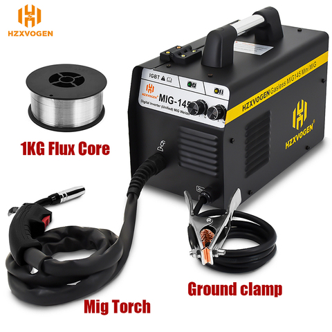 220V HZXVOGEN Mig Welder MIG145 No Gas Gasless Welding Machine Fit 0.6mm 0.8mm Flux Core For Household Soldering ► Photo 1/6