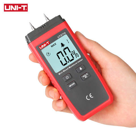 UNI-T UT377A Digital Wood Moisture Meter Hygrometer Humidity Tester for Paper Plywood Wooden Materials LCD Backlight ► Photo 1/6