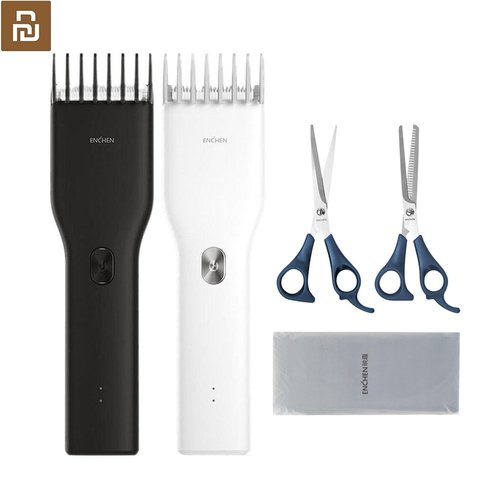 From xiaomi Youpin Enchen Boost USB Electric Hair Clipper Two Speed Ceramic Cutter Hair Fast Charging Hair Trimmer set scissors ► Photo 1/6