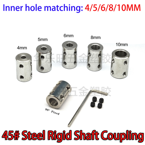 45# Steel Rigid Shaft Coupling CNC Motor Jaw Shaft Coupler 5mm To 8mm Rigid coupling OD 14x22 Transmission Connector 4/5/6/8/10 ► Photo 1/6