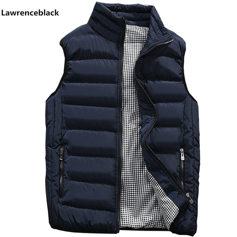 Mens Jacket Sleeveless Vest Winter Fashion Casual Slim Coats Brand Clothing Cotton-Padded Men's Vest Men Waistcoat Big Size 666 ► Photo 1/6